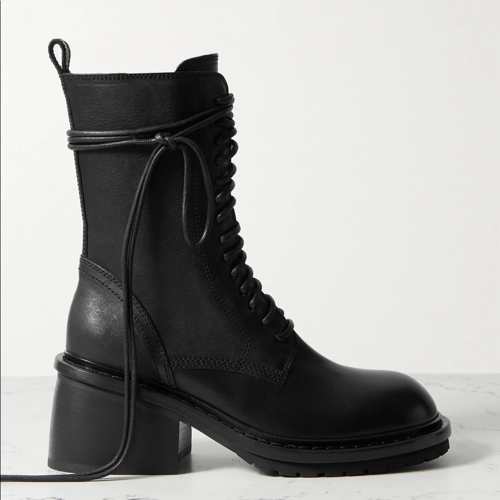 Ann Demeulemeester Leather Combat Boots 39/8.5
